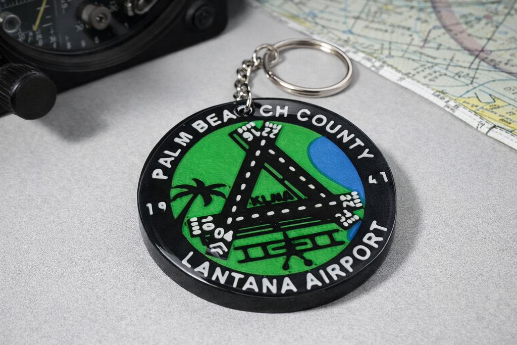 Palm Beach County Lantana Airport (KLNA) Runway Keychain – Pilot Gift, Aviation Souvenir