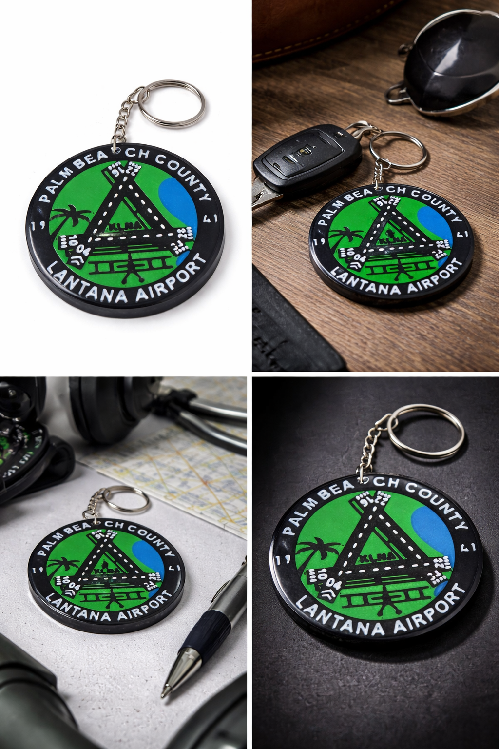 Palm Beach County Lantana Airport (KLNA) Runway Keychain – Pilot Gift, Aviation Souvenir