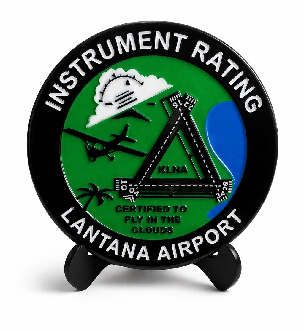 Instrument Rating Aviation Plaque – Lantana Airport (KLNA) Pilot Gift