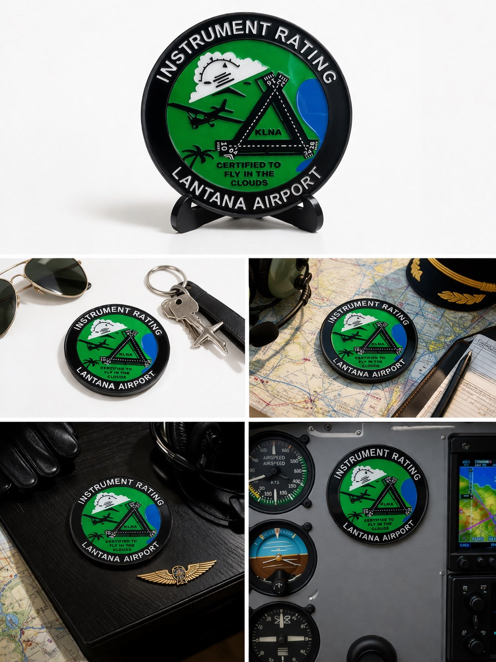 Instrument Rating Aviation Plaque – Lantana Airport (KLNA) Pilot Gift